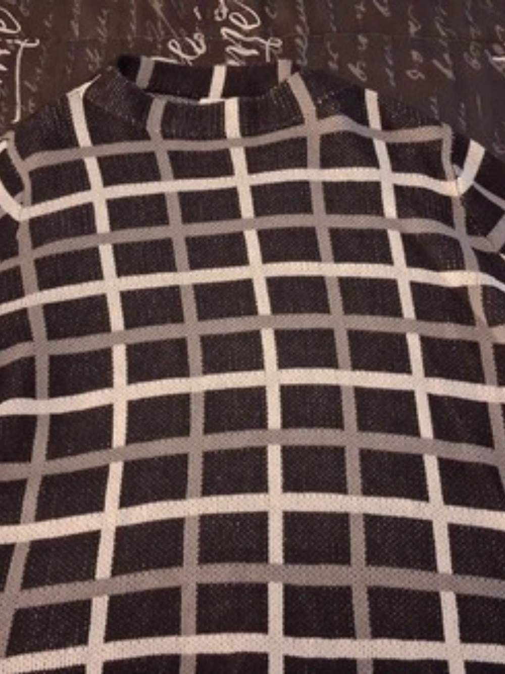 Old Navy Checkered Sweater Black & White Women’s XXL (16)
